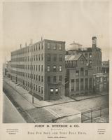 John B. Stetson & Co., manufacturers of fine fur soft and stiff felt hats, Philadelphia. : [graphic] Office and salesroom, 1746-62 North 4th St. Philadelphia. Salesroom, 546 Broadway, New York. Phototype [by] F. Gutekunst.