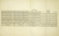 [Architectural drawing of the front elevation of Strawbridge & Clothier, 8th and Market Streets, Philadelphia] [graphic]