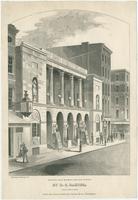 [Chestnut Street Theatre]. North East corner of Sixth and Chestnut Streets, Philadelphia. [graphic] / Drawn and engraved on wood, by D.C. Baxter, (successor to Wm. B. Gihon,)