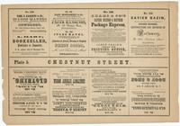 [Plate 5 and advertisements from Rae's Philadelphia pictorial directory & panoramic advertiser. Chestnut Street, from Second to Tenth Streets] [graphic].