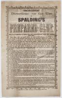 The following directions for the use of Spalding's prepared glue, will be of service to those who are unacquainted with its nature and uses..