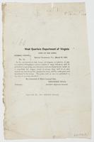 Head quarters : Department of Virginia : Army of the James, general orders, No 34 : before Richmond, Va., March 27, 1865.