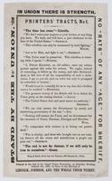 Stand by the Union. : In Union there is strength. No "rats" of any "age" for sheriff. Printers' tracts, No 1. "The time has come."--Lincoln. ... Printed in the line of the Grand Union Procession, on Saturday evening, October 8th, 1864; in favor of the ele