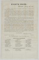Eighth Ward. Philadelphia, January 19th, 1864. : As a citizen of the Eighth Ward, you are earnestly solicited to give your attention to the matter of this communication. The opportunity now exists of deciding whether the draft for United States soldiers, 