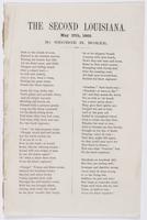 The Second Louisiana. May 27th, 1863 / By George H. Boker.