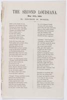 The Second Louisiana. May 27th, 1863 / By George H. Boker.
