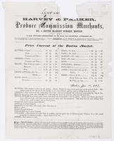 Harvey & Parker, produce commission merchants, : No. 3 South Market Street, Boston. All business entrusted to us will be promptly attended to. ...