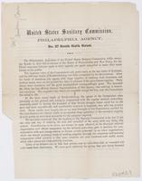 United States Sanitary Commission : Philadelphia Agency : No. 27 South Sixth Street.