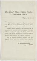 Office Citizens' Volunteer Substitute Committee, S.E. cor. Sixth and Walnut Sts. August 12, 1864. : Sir: This committee regret to be obliged to discontinue their efforts to procure substitutes in advance of the draft. Owing to various changes in the regul