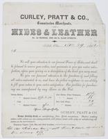 Gurley, Pratt & Co., commission merchants, in hides & leather : No. 42 Monroe, and 138 St. Clair Streets. Toledo, Ohio, [blank] 186[blank] M[blank] [blank] We call your attention to our present prices of hides, and shall be pleased to receive your orders,