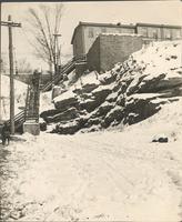 [Staircase rising above snow-covered boulders, Manayunk, Philadelphia] [graphic].