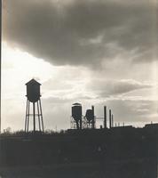 [Smokestacks of an oil tank below Gray's Ferry Bridge, Philadelphia] [graphic].