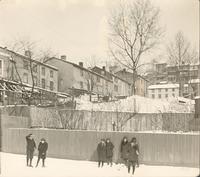 A group of young hill climbers of Manyunk [sic] with a background of overlapping roofs, to say nothing of a weekly wash. [graphic].