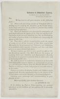 Volunteer & Substitute Agency, No. 243 Broadway, (opp. City Hall Park.) New York City, December, 1864. : Sir, We beg leave to call your attention to the following facts:-- 1st. That a call for a large number of volunteers will undoubtly soon be made by th