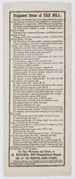 Supposed items of tax bill. : Which, it is thought, have been suppressed by the censor of the press, on account of being regarded as "contraband." Smoking a 3 ct. cigar 6 cts.; other Havanas in proportion. Smoking a meershaum-pipe, 8 cents; if colored, 18