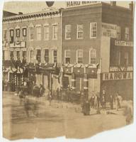 [Row of buildings with funeral decorations for President Lincoln, Philadelphia, April 1865] [graphic].