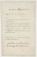 Philadelphia, [blank] 1862. To [blank] : Sir: You will please take notice that you have been enrolled as liable to military duty. If you claim you are not liable, on account of physical defect or bodily infirmity, or that you are exempt from the performan