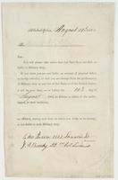 Philadelphia, [blank] 1862. To [blank] : Sir: You will please take notice that you have been enrolled as liable to military duty. If you claim you are not liable, on account of physical defect or bodily infirmity, or that you are exempt from the performan