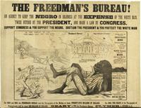 The Freedman's Bureau! An agency to keep the negro in idleness at the expense of the white man. Twice vetoed by the president, and made a law by congress. Support Congress & you support the negro. Sustain the president & you protect the white man [graphic
