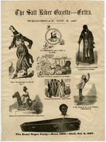 The Salt River gazette---extra, Wednesday, Oct. 9, 1867. [graphic]: The Great Negro Party--born, 1856--died Oct. 8, 1867.