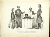 The resurrection of Henry Box Brown at Philadelphia [graphic] : Who escaped from Richmond Va. in a box 3 feet long 2 1/2 ft. deep and 2ft. wide. / Kramer, del.