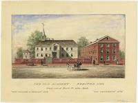 The old academy, erected 1749, west side of Fourth St. below Arch, "The College of Philada" 1753, "The University" 1779. [graphic] / B. R. Evans del.