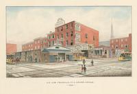 S.E. Cor. Franklin St. & Girard Avenue, 1884. [graphic] / B. R. Evans.