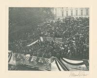 [Governor Samuel Whitaker Pennypacker speaking to the people, Capitol dedication, October 4, 1906.] [graphic].