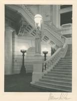 [Grand staircase in Rotunda, with "aspiration" angel of light figure] [graphic].