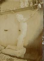 [Kneeling Youth, George Grey Barnard, from south statuary group, on display in marble workshop, France] [graphic].