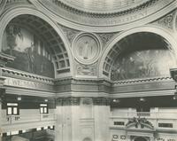 [Pennsylvania State Capitol building, rotunda, upper level showing the mural painting of the allegorical figure 