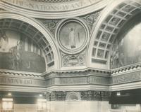 [Pennsylvania State Capitol building, rotunda, upper level showing the mural painting of the allegorical figure 