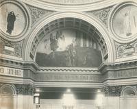[Pennsylvania State Capitol building, rotunda, upper level showing the mural 