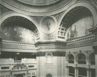 [Pennsylvania State Capitol building, rotunda, upper level showing the murals "The Spirit of Vulcan" and "The Spirit of Religious Liberty" with the allegorical figure "Science."] [graphic].