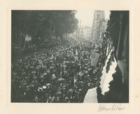 [A sea of umbrellas, Capitol dedication, October 4, 1906.] [graphic].