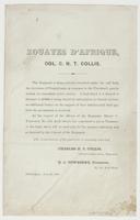 Zouaves d'Afrique, Col. C.H.T. Collis. : This regiment is being actively recruited under the call from the governor of Pennsylvania, in response to the president's proclamation, for immediate active service. A fund which it is desired to increase to $5000