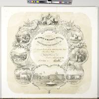 Diploma awarded by the Farmers & Mechanics Institute of Northampton County Pa. [blank] annual fair at Easton, [blank]. [Blank], Secy. [Blank] Prest. [graphic] / James Queen del.