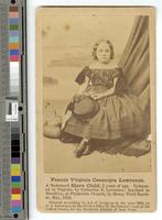 Fannie Virginia Casseopia Lawrence [graphic] : A redeemed slave child, 5 years of age. Redeemed in Virginia, by Catherine S. Lawrence; baptized in Brooklyn, at Plymouth Church, by Henry Ward Beecher, May, 1863.