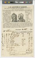 J. P. Mounier & Lallou, hair dressers from Paris and ornamental hair manufacturers, wholesale & retail, no. 28 South Fourth Street, corner of Ranstead's Court, (nearly opposite the Indian Queen Hotel,) between Market and Chesnut [sic] Streets, Philadelphi