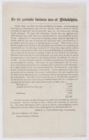 To the patriotic business men of Philadelphia. : Three times our state has been invaded by the enemy; every emergency has found us unprepared to meet the foe--and for want of a force of cavalry to herald his approach his foot has been upon our soil withou