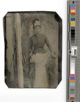 [Unidentified African American woman] [graphic] / J. Fenton's photograph, ambrotype, ferrotype and photo miniature gallery, No. 729 South St., below 8th, north side, Philadelphia. N.B. Formerly of Ninth & Market Streets.