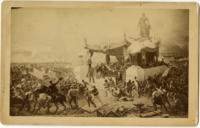 [Photographic reproduction of an allegorical view including Abraham Lincoln, a pavilion, and marching soldiers] [graphic] / P. Philipoteaux; Allen & Rowell, photographers, 25 Winter Street, Boston.