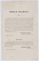 Company A, (Gray Reserves.) : Company, First Regiment, R.B. having completed the roll of 100 muskets ready for the field at one hour's notice, and as there are a large number of members who are anxious to aid in the cause of defending their state and city