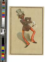 [African American man minstrel dancing with a cigar] [graphic].