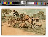 [African American man on a mule-drawn plow] [graphic].