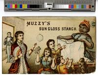 Muzzy's sun gloss starch. Elkhart Starch Co. [graphic].