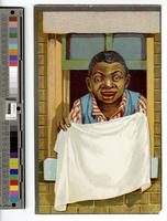 [African American man at the window with a white cloth] [graphic].
