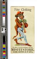 Fine clothing, for men, youths and boys at the Misfitstore, cor. 10th & F Sts. [graphic].