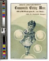 Boy's department. Commonwealth Clothing House, 680 & 684 Washington St., (cor. Beach) Geo. W. Warren, Manager [graphic].