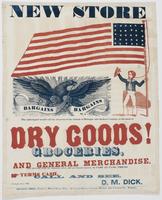 New store : The undersigned would call the attention of the citizens of Dubuque and Jackson Counties, to his stock of dry goods! groceries, and general merchandise, now arriving from the Atlantic cities, and purchased entirely for cash at panic prices. Te